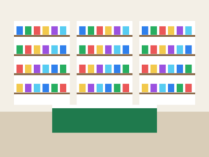 Pharmacy shelves (illustration)